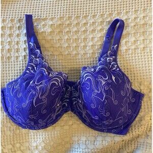 Playtex Bra 7576 Size 44D Purple ww/ Lace overlay 
Feel Gorgeous Underwire Sexy!